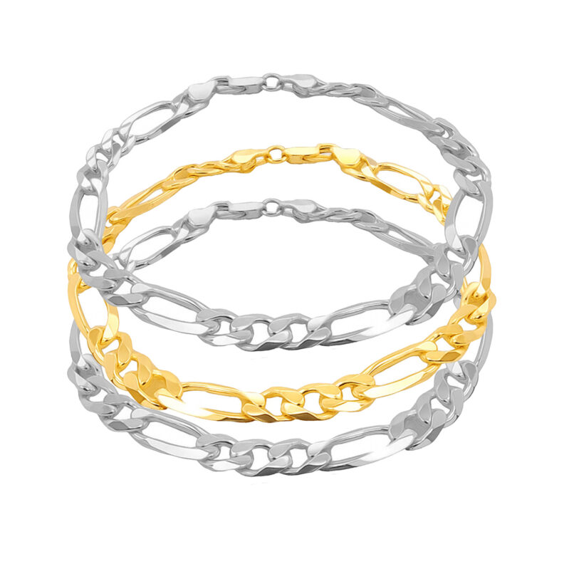 צמיד פיגארו כסף 0.925 - 7 ממ - תכשיטי ים אור