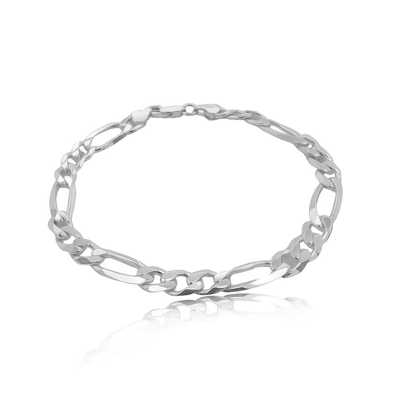 צמיד פיגארו כסף 0.925 לגברים - 7 ממ - תכשיטי ים אור