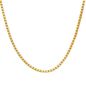 שרשרת בוקס כסף 0.925 מצופה זהב 18 קראט 3 ממ - תכשיטי ים אור