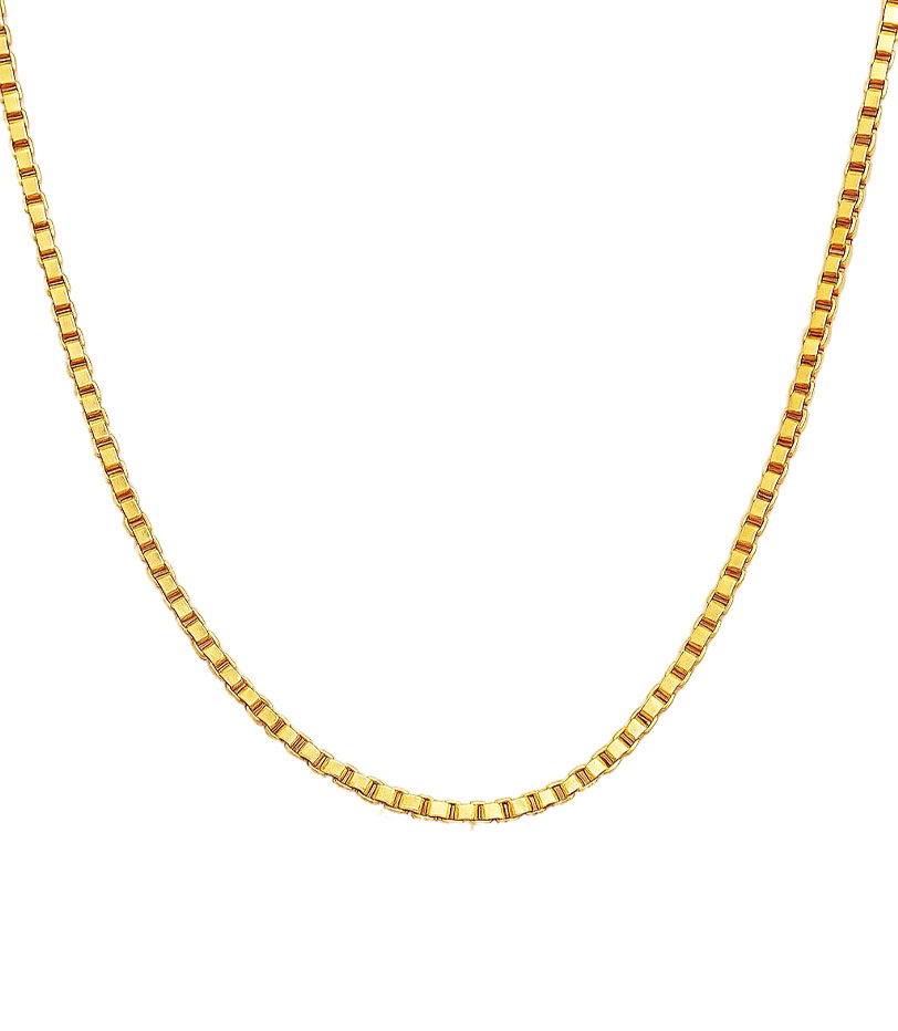 שרשרת בוקס כסף 0.925 מצופה זהב 18 קראט 3 ממ - תכשיטי ים אור