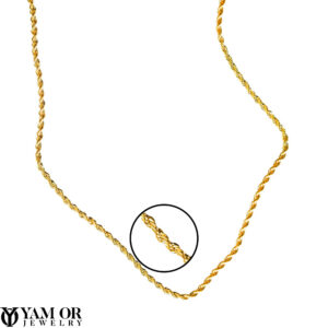 שרשרת חבל כסף - תכשיטי ים-אור - 2.5 ממ