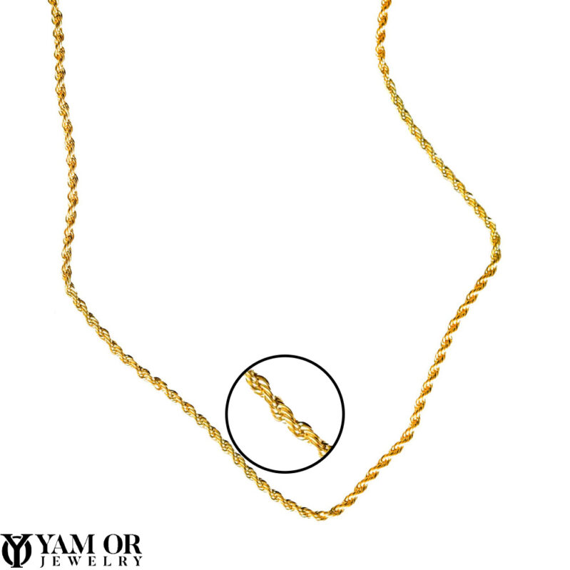 שרשרת חבל כסף - תכשיטי ים-אור - 2.5 ממ