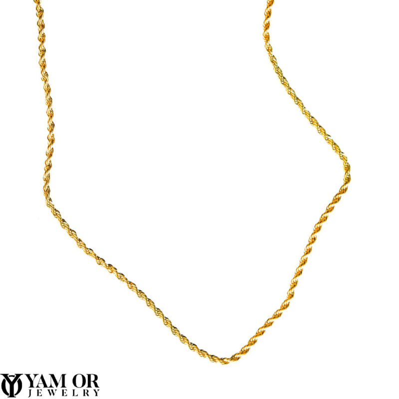 שרשרת חבל כסף - תכשיטי ים-אור - שרשרת 2.5 ממ