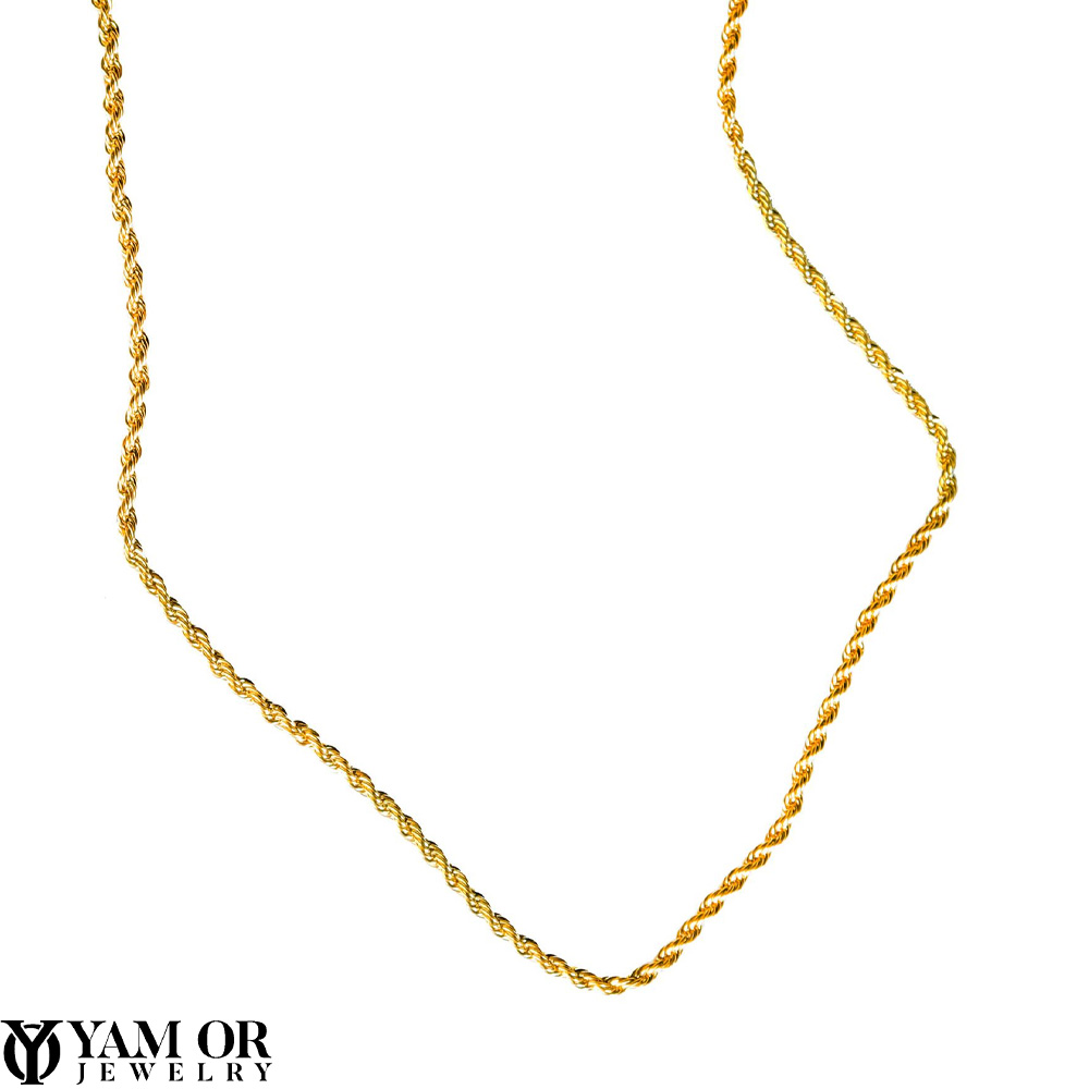 שרשרת חבל כסף - תכשיטי ים-אור - שרשרת 2.5 ממ