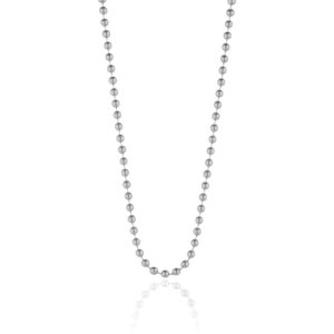 שרשרת חרוזים חלק כסף - תכשיטי ים אור