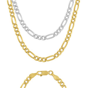 שרשרת פיגארו ציפוי זהב כסף 0.925 - תכשיטי ים אור