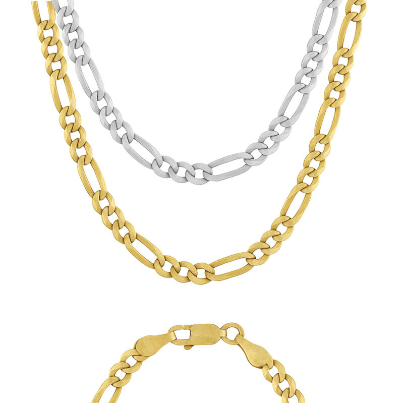 שרשרת פיגארו ציפוי זהב כסף 0.925 - תכשיטי ים אור