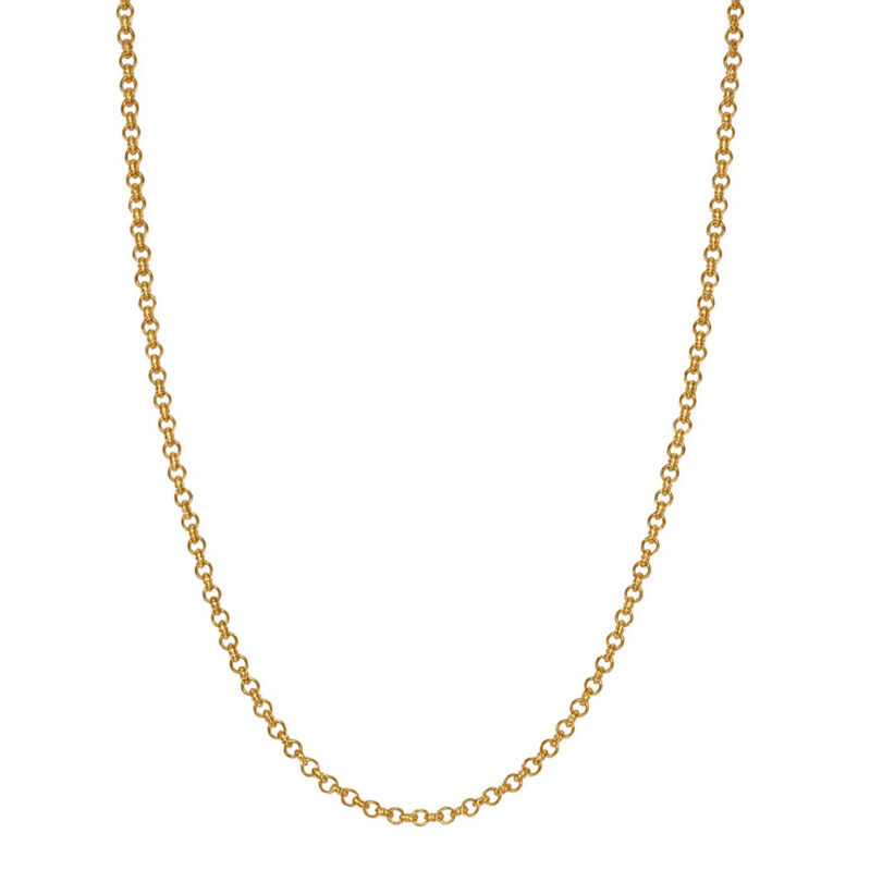 שרשרת רולו כסף 0.925 מצופה זהב - תכשיטי ים אור