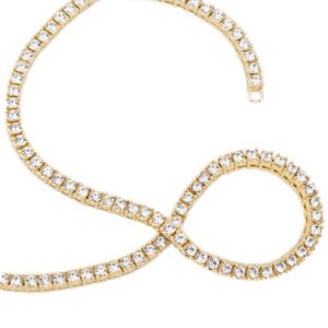 צמיד זהב טניס 3 ממ עם אבני חן - תכשיטי ים אור