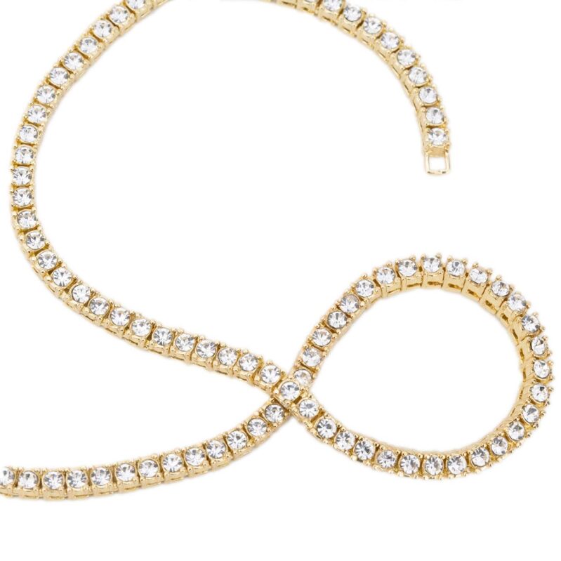 צמיד זהב טניס 3 ממ עם אבני חן - תכשיטי ים אור