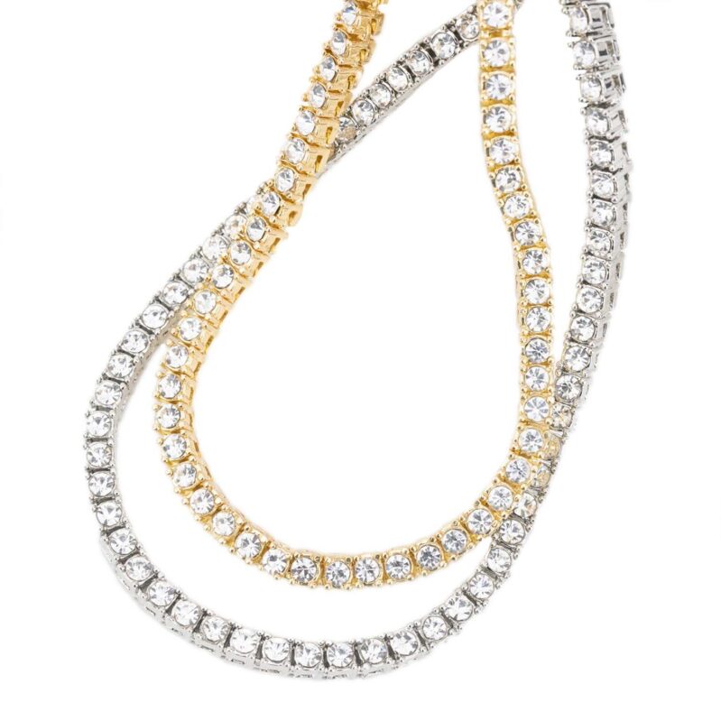 צמיד זהב טניס 3 עם אבני חן - תכשיטי ים אור