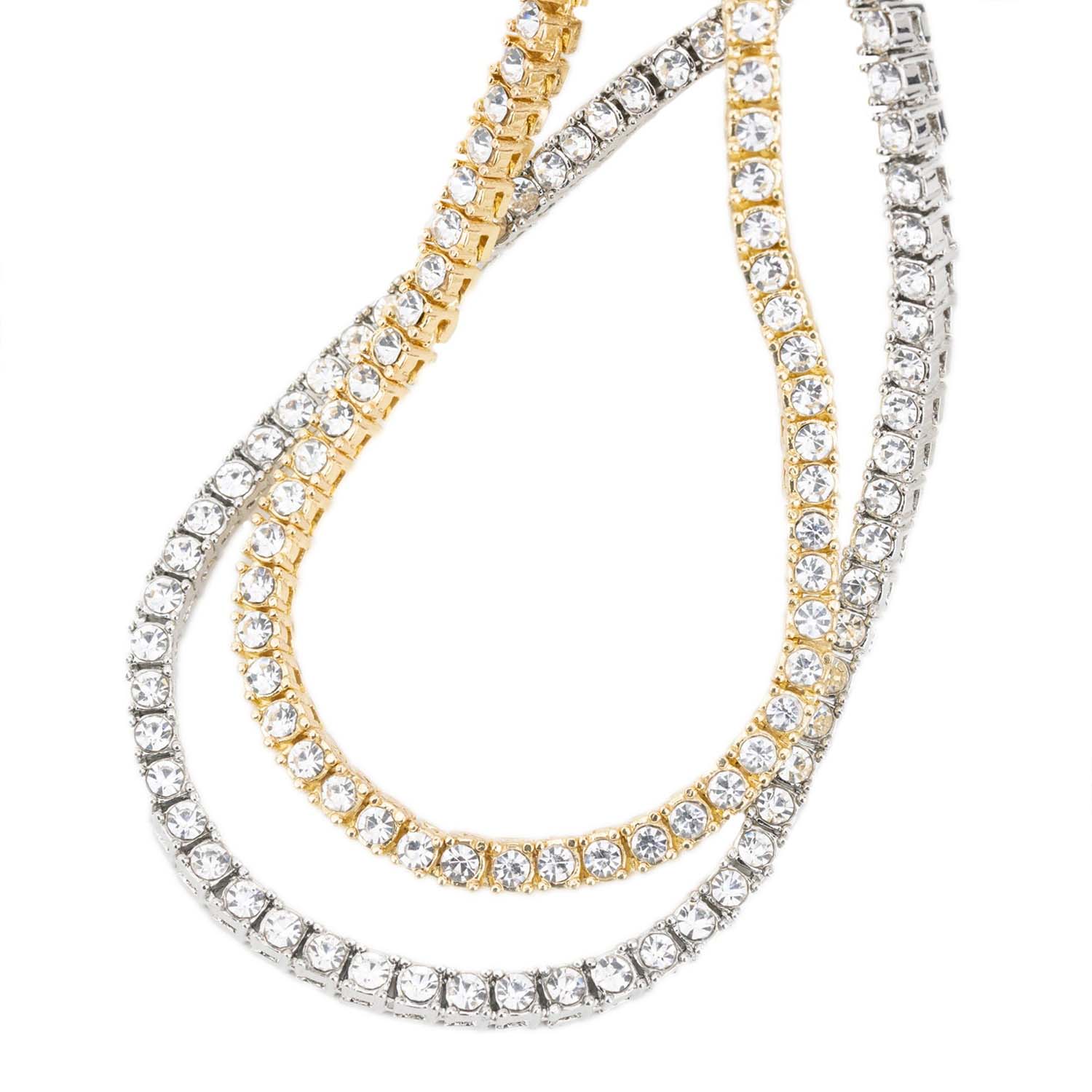 צמיד זהב טניס 3 עם אבני חן - תכשיטי ים אור