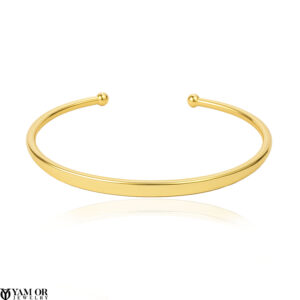 צמיד חריטה עם כדורים מצופה זהב כסף ITALY - תכשיטי ים אור