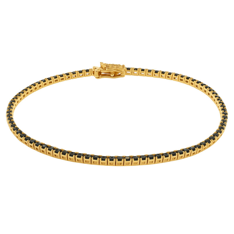 צמיד טניס 3 ממ אבני חן שחורות - תכשיטי ים אור