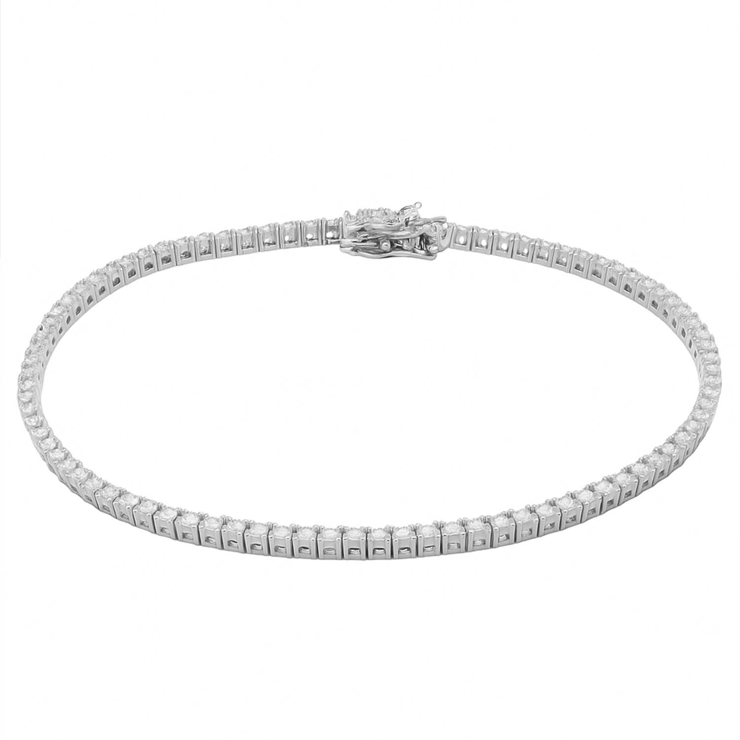 צמיד טניס 4 ממ עשוי כסף 0925 - תכשיטי ים אור