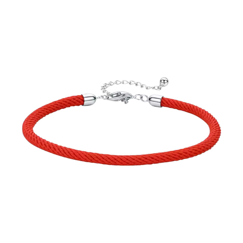 צמיד יד חבל אדום - כסף 925 - תכשיטי ים אור