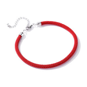 צמיד יד חוט אדום - כסף אמיתי - תכשיטי ים אור