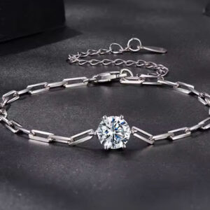 צמיד כסף 0.925 אבן Moissanite 1CT