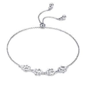 צמיד כף רגל 925 של כלב או חתול - תכשיטי ים אור