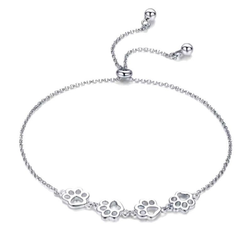 צמיד כף רגל 925 של כלב או חתול - תכשיטי ים אור