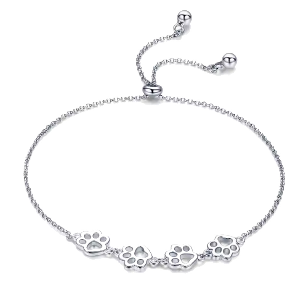 צמיד כף רגל 925 של כלב או חתול - תכשיטי ים אור