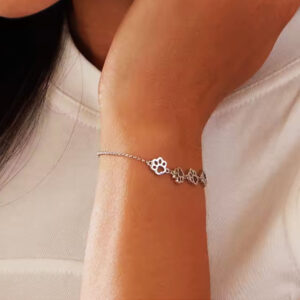 צמיד כף רגל 925 של כלב- תכשיטי ים אור