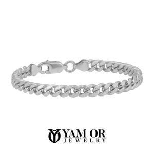 צמיד קובני 5 ממ כסף 925 - תכשיטי ים אור - צמיד קובני פנסר