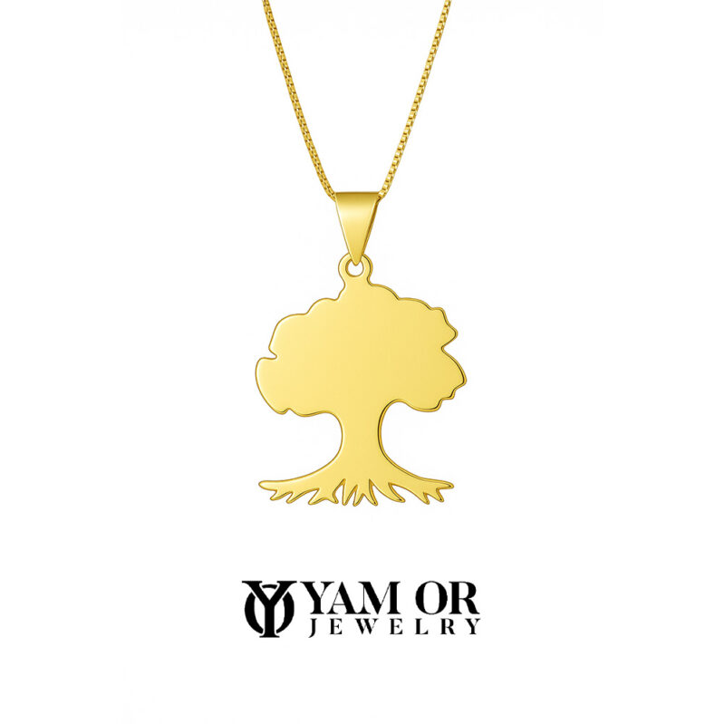 שרשרת גולני חלקה – תליון עץ גולני בכסף אמיתי 925 או בציפוי זהב