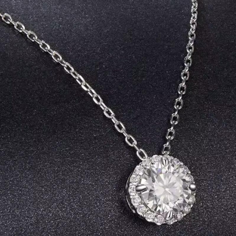 שרשרת יהלום Moissanite 1CT