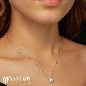 שרשרת פרח יהלום 1CT