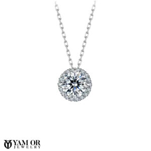 שרשרת פרח יהלום Moissanite 1CT