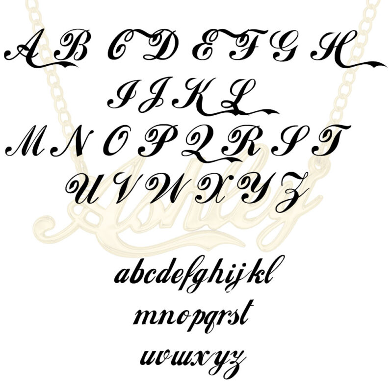 שרשרת שם גופן קולה בעיצוב אישי - תליון שם בעיצוב אישי - תכשיטי ים אור