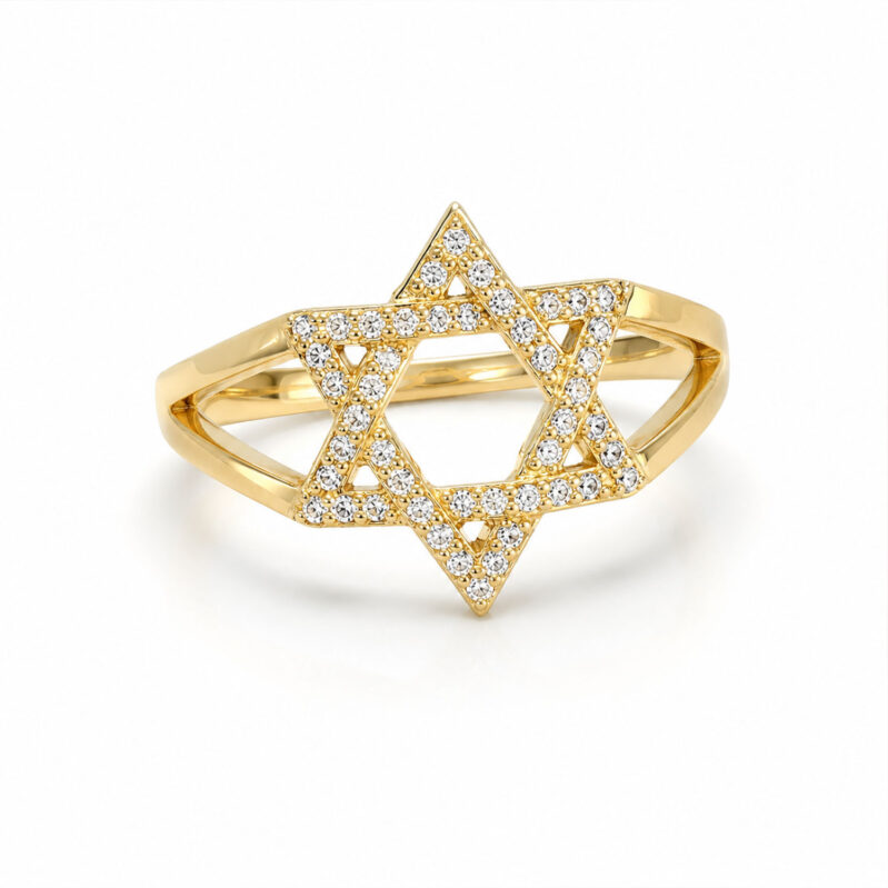 טבעת מגן דוד מזהב - תכשיטי ים אור